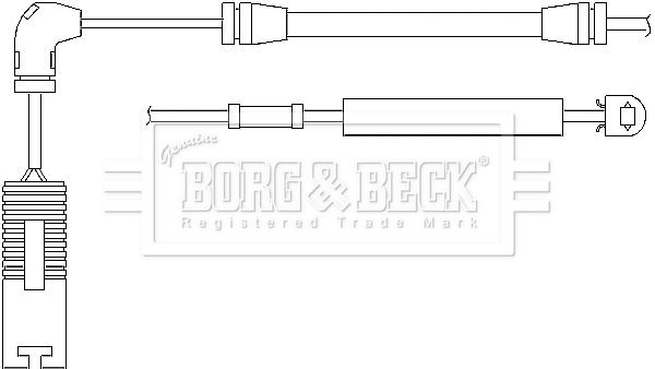 BORG & BECK Сигнализатор, износ тормозных колодок BWL3019